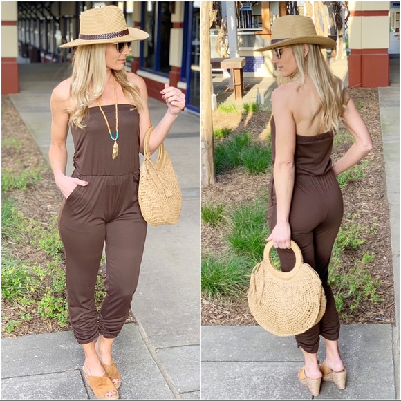 ✨LAST ONE✨Brown Sleeveless Jumper with ruched leg - Picture 2 of 2